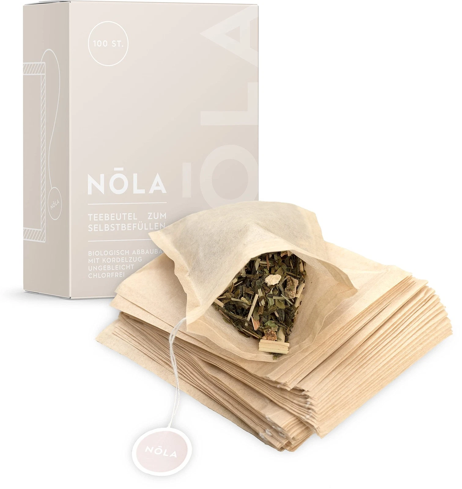 Disposable Loose Tea Bags 100 Count Biodegradable & Recyclable m...