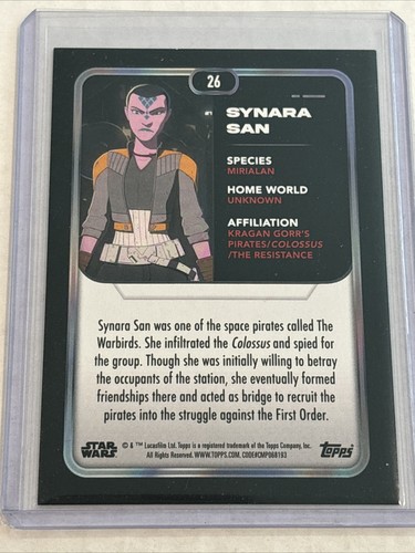2023 Topps Stars Wars Flagship Synara San GREEN Foil #D 173/499 Resistance - Bild 3 von 3