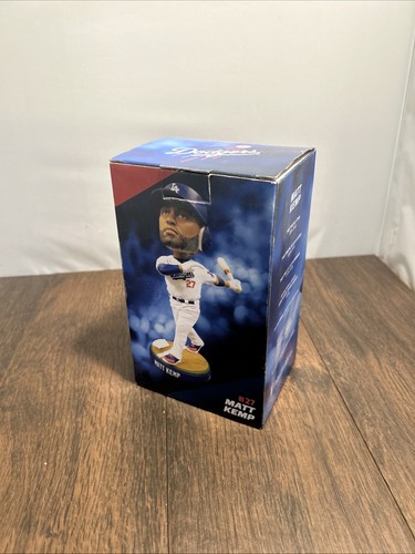Matt Kemp Los Angeles Dodgers Bobblehead Todo Nuevo AZUL Nuevo En Caja - Imagen 10 de 10