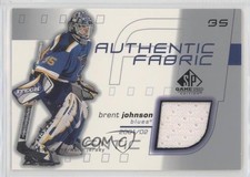 2001-02 SP Game Used Edition Authentic Fabric Brent Johnson #AF-BJ 5tf
