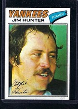 1977 Topps Baseball Card #280 Jim Hunter, New York Yankees, HOF, EX!