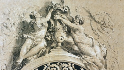 Stampa antica litografia ornamentale allegoria vittoria 1870 grottesche - Picture 5 of 9