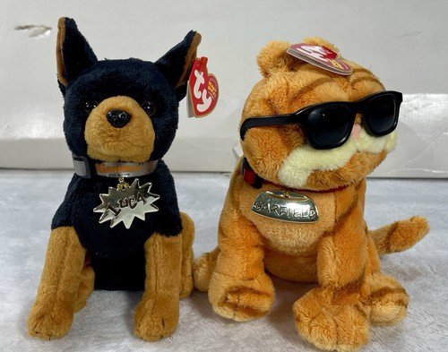Vintage 2004 Ty Garfield Luca & Cool Cat Plushies w/Tags - Photo 1/13