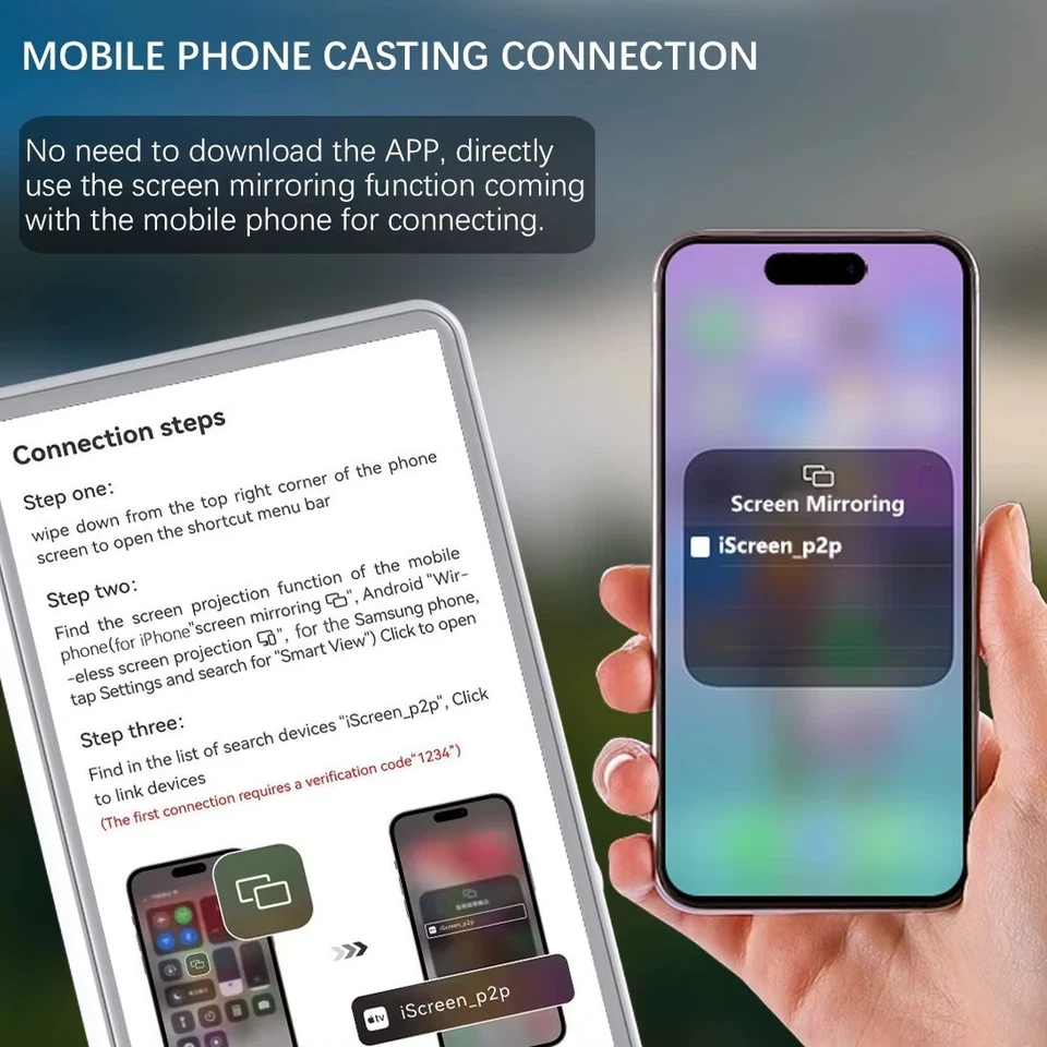 Teléfono magnético Vlog Selfie Monitor Pantalla Grabación inalámbrica con cámara trasera Foto 4 de 4