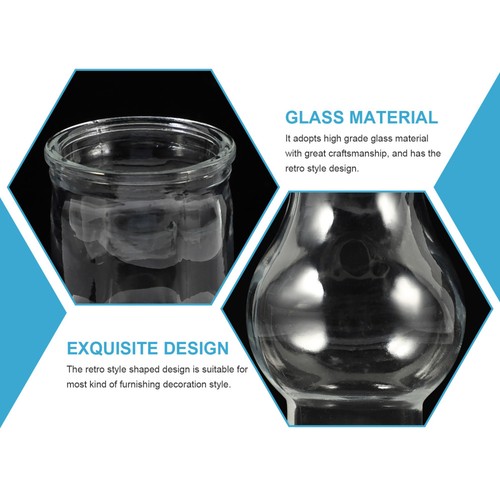 9 Pack Clear Glass Chimney for Kerosene Oil Lamps Replacement Shade - Bild 12 von 12