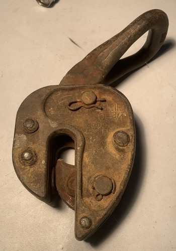 MERRILL BROS SHEET PLATE LIFTING CLAMP 2393101 NO. 21 1 TON 208 0-3/4" GRIP - Picture 4 of 9