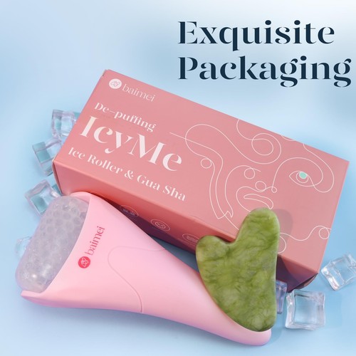 BAIMEI IcyMe Ice Roller for Face Women and Gua Sha Facial Tool Set Ice Face R... - Picture 5 of 7