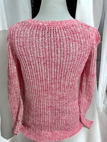 Talbots Petite Small rosa offener Strickpullover leichter Pullover Langarm - Bild 11 von 16