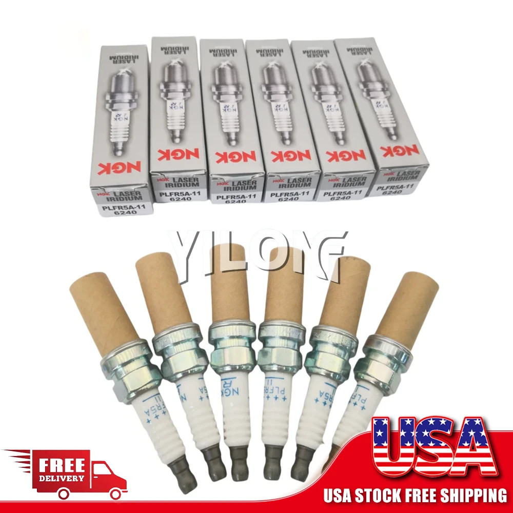 New 6Pcs NGK Laser Iridium Spark Plugs PLFR5A11 6240 FOR VQ35 VQ40 3.5L 4.0L OEM