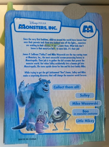 Monsters Inc 2001 Action-Eye Mike Wazowski Talking Plush Toy W/Box - Picture 2 of 4