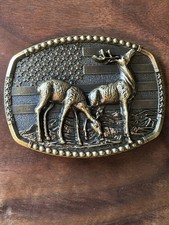 Metal Cowboys Belt Buckle Deer Nature Hunter Western Fashion