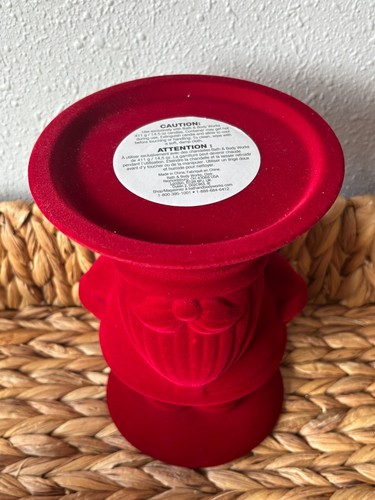 Neu Bath & Body Works Rot Samt Weihnachtsmann Weihnachten 3-Docht Kerzenhalter - Bild 4 von 10