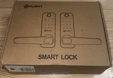 OLUMAT Smart Door Lock Keyless Entry Fingerprint Keypad Fobs Digital Silver