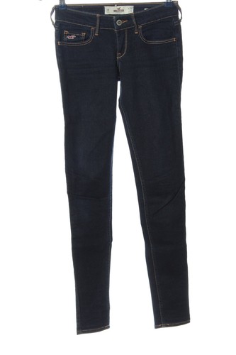 HOLLISTER Jeggings Damen Hose Gr. DE 30 blau Casual-Look