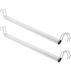 2pcs Clothes Hanging Rod Closet Hanger Rack with Hooks Stainless Steel Wardrobe
