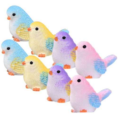8 Pcs Tabletop Small Birds Statues Home Decor for Garden Decorations - Picture 7 of 10