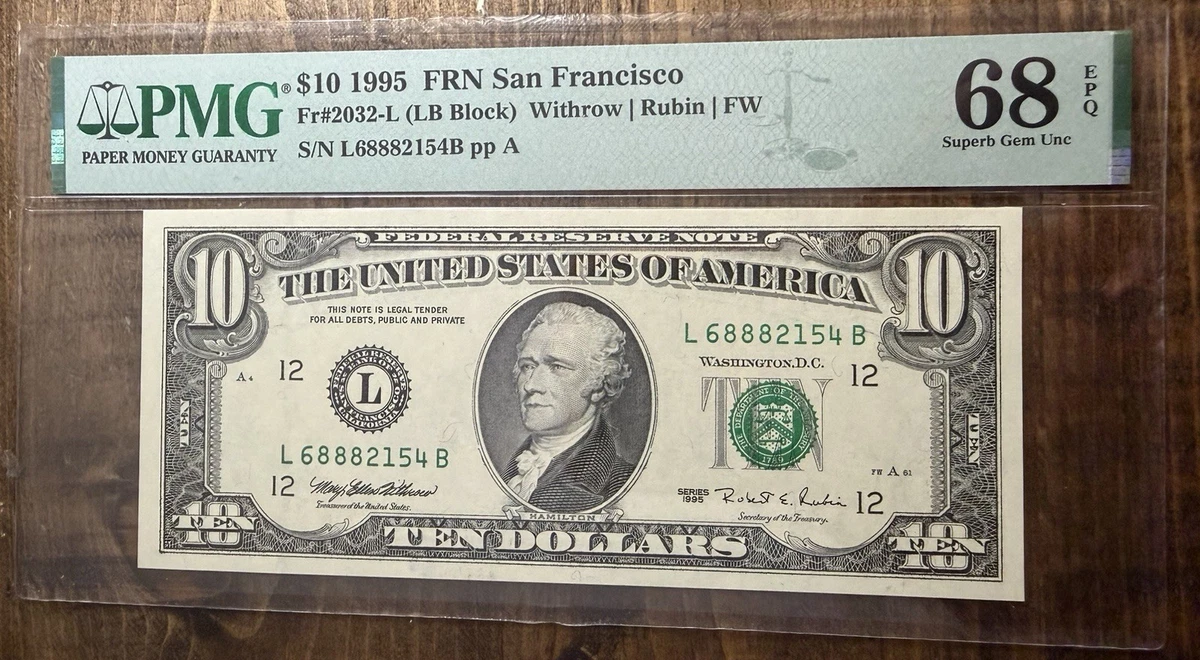 1995 $10 US Federal Reserve Small Notes for sale | eBay