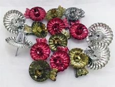 15 Vintage Tin Christmas Tree Candle Holder Reflectors 11 clip on + 4 Stake 