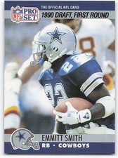 1990 Pro Set #685 Emmitt Smith RC DRAFT HOF [Base Set Football Card]