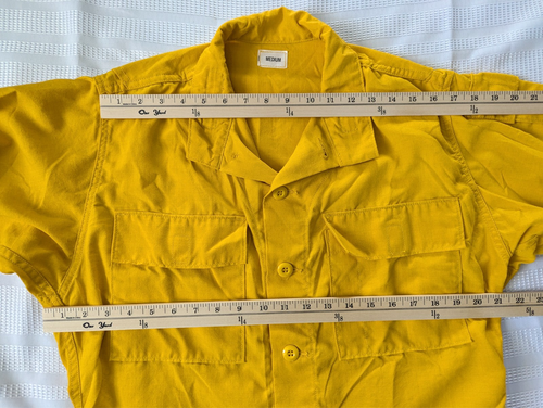 Nomex Wildland Firefighter Aramid Shirt Flame Resistant Size MEDIUM Yellow EUC - Picture 11 of 15