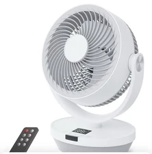 13" Air Circulator Fans with Remote 120°Vertical Manual +90°Oscillating Desk fan