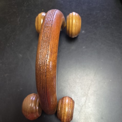 Vintage Wood Wooden Swedish Massager In Box Art mark Artmark 7550 Massage - Picture 6 of 7