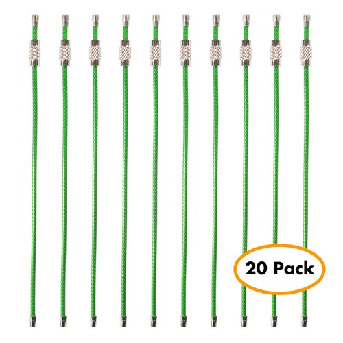 20 piezas Llavero de Alambre Recubierto de Nailon de Color 16 cm Cable Llavero Bucles Exterior Senderismo - Imagen 13 de 20