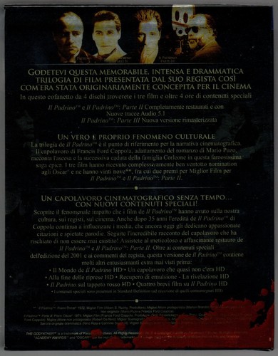 Il Padrino Edizione da collezione restaurata da Coppola Box 4 blu ray Paramount - Foto 2 di 3