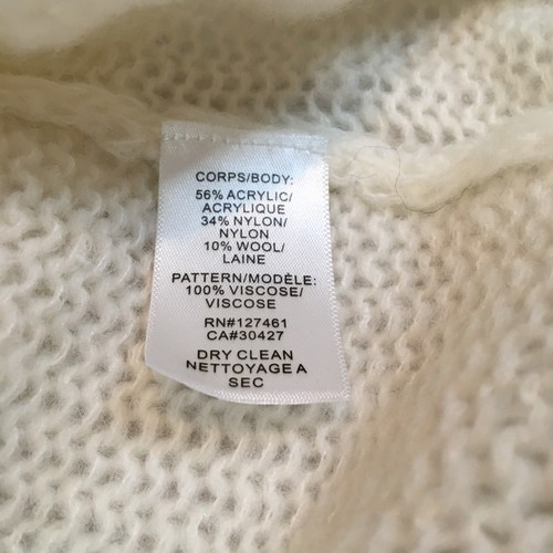 Wildfox White Label Womens Hooded Sweater Sz M Ivory Red W Wool Blend NWT - Picture 7 of 9