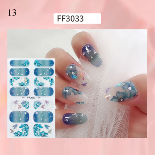 Full Size Nail Wraps Stickers Polish Manicure Art Self Stick Decor 3D Floral - Bild 77 von 156