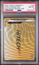 2020 Topps Chrome F1 Hitech Grand Prix Team Logo #130 PSA 8 Gold Wave /50