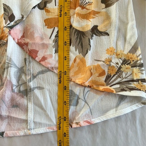 Esther & Co Louise Floral Midi Full Wrap Dress Size S Yellow Cream Lined NWT - Picture 13 of 13