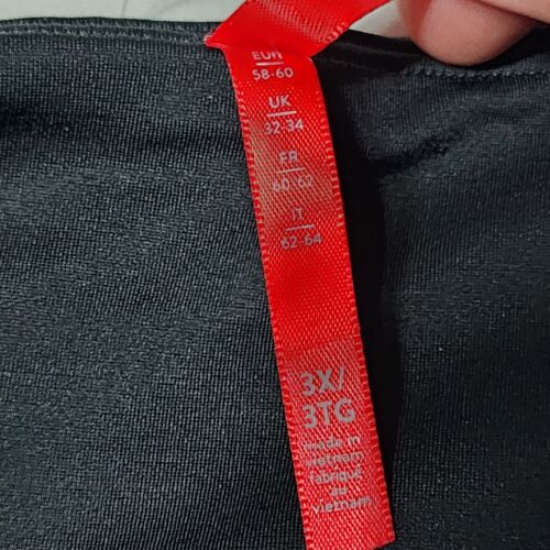 Spanx leggings donna taglie forti ecopelle righe nero bianco vita alta 3X - Foto 7 di 12