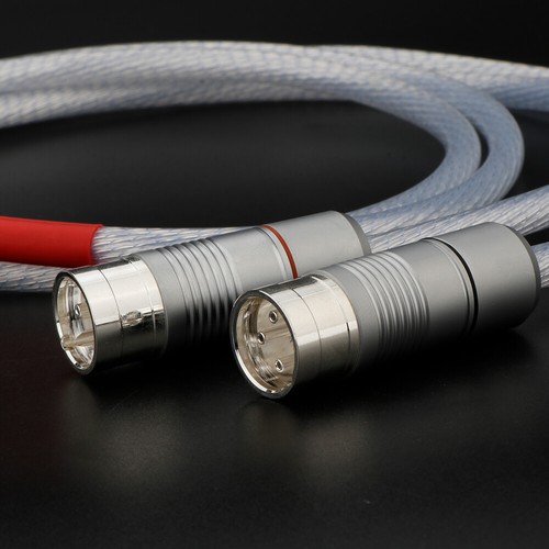 Pair OFC Copper XLR Cable W/ Silver Plated Plugs HiFi Audio Wire Interconnect - Picture 8 of 23