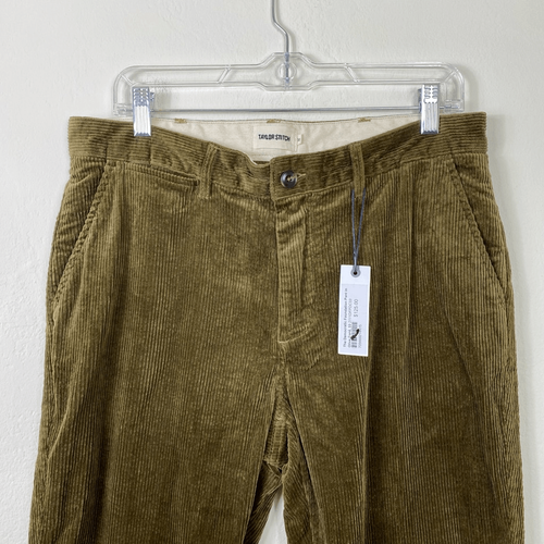 Neu ohne Etikett Taylor Stitch The Democratic Foundation Hose Olivenkord Cordhose 33 - Bild 3 von 8