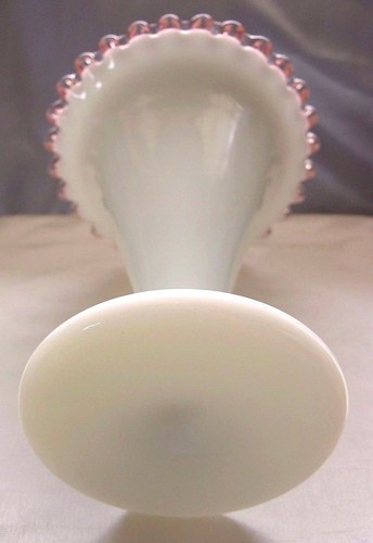 FENTON~8"LRG~FTD"VASE"ROSE(pink)CREST"VINTAGE GLASS~1940sMINT+PERF+A$4 SHP SP - Picture 4 of 12