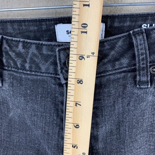 Pantalones de mezclilla para mujer Sonoma 14 (35x29) negros ajustados rectos elásticos tiro medio - Imagen 6 de 14