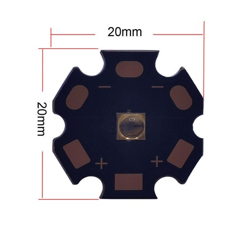325nm UVB LED 3838 5-7V 320-330nm 0,1W 2W Ultraviolette LED Lampe mit Kupfer PCB - Bild 3 von 12