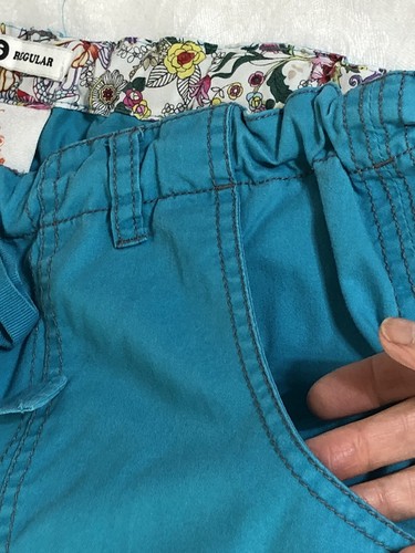 Koi Women Scrub Pants S Blue Cargo 29" Inseam Drawstring Medical Dental Lab - Picture 7 of 19