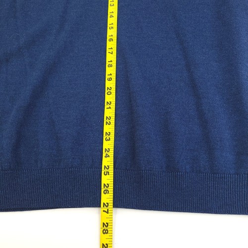 Turnbury Sweater Vest Mens Large Blue V Neck Extra Fine Merino Wool Super Soft - Picture 8 of 11
