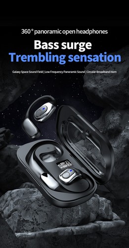 Open-Ear Bluetooth 5.4 Bone Conduction Headphones Wireless Earbuds Sport Headset - Picture 8 of 22