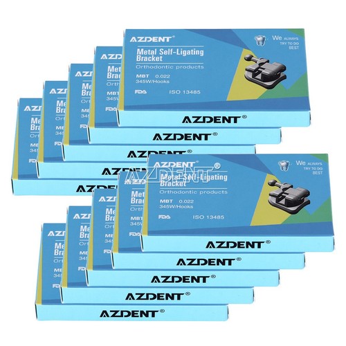 AZDENT Ortodontico MIM Staffa Autolegante Bracci MBT.022 Ganci 345 USA - Foto 11 di 11