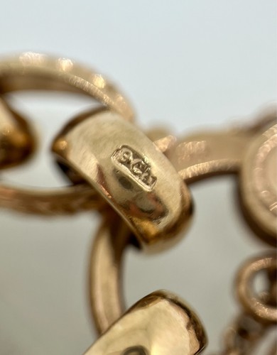 New Antique Style Heart Love Lock Padlock Belcher 9k Rose Gold Bracelet* - Picture 4 of 4