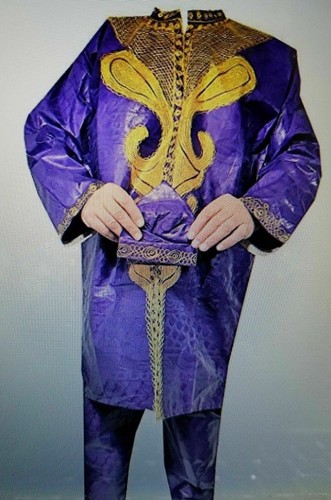 Dashiki Pant Suit African Mens Traditional Ethnic Clothing Pant Set Free Size - Picture 1 of 2