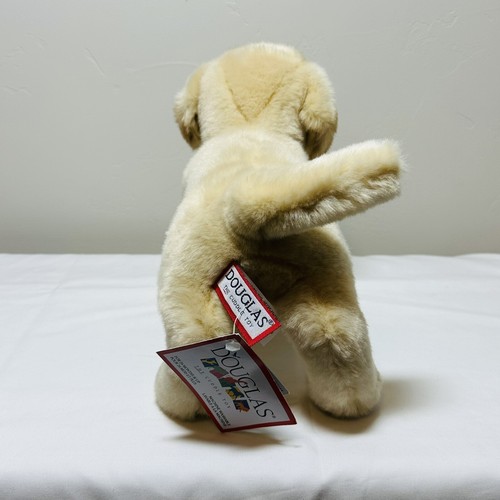 NWOT Douglas Spankie Plush Yellow Lab Puppy Dog 1882 7.5 x 10" Plastic Eyes Nose - Picture 4 of 7