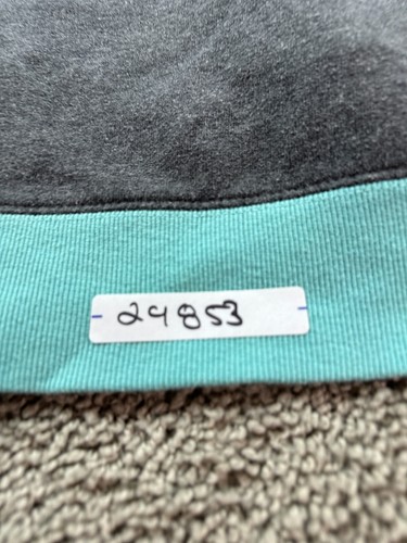 Champion Hoodie Boys Small Gray Pink Blue Colorblock Pullover Sweatshirt FLAW - Picture 11 of 11