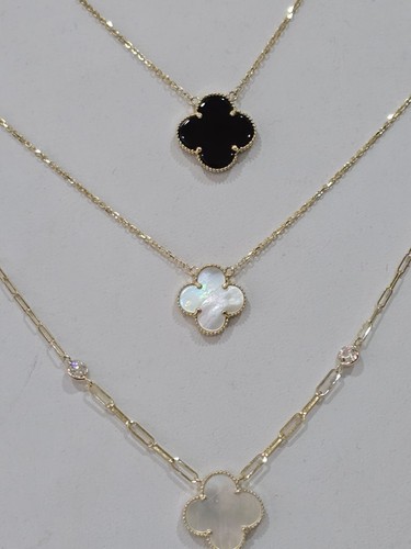 14k Yellow Gold Necklace With Genuine Lemon Quartz 18" - Picture 7 of 8