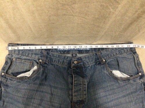 PARISH NATION 119972 Jeans 46 x 34 Blue Denim Distressed Faded Ripped Stone Wash - Picture 4 of 8