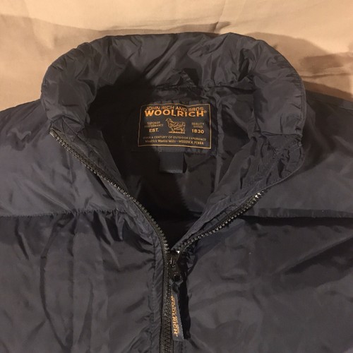 WOOLRICH JOHN RICH and BROS Vintage VTG Women’s Navy Puffer Vest LARGE Duck Down - Picture 2 of 5