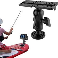 Adjustable Fish Finder Mount Base Plate Bracket Holder Rack for Boat Canoe Kayak
